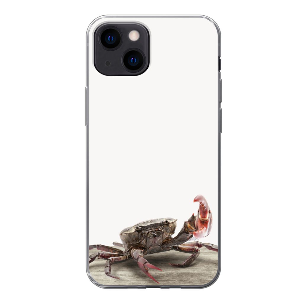 MuchoWow Handyhülle Schutzhülle Hülle für iPhone 13 mini Kinder - Krabbe - Meerestiere - Jungen - Mädchen - Kinder Silikon Softcase Handy H...