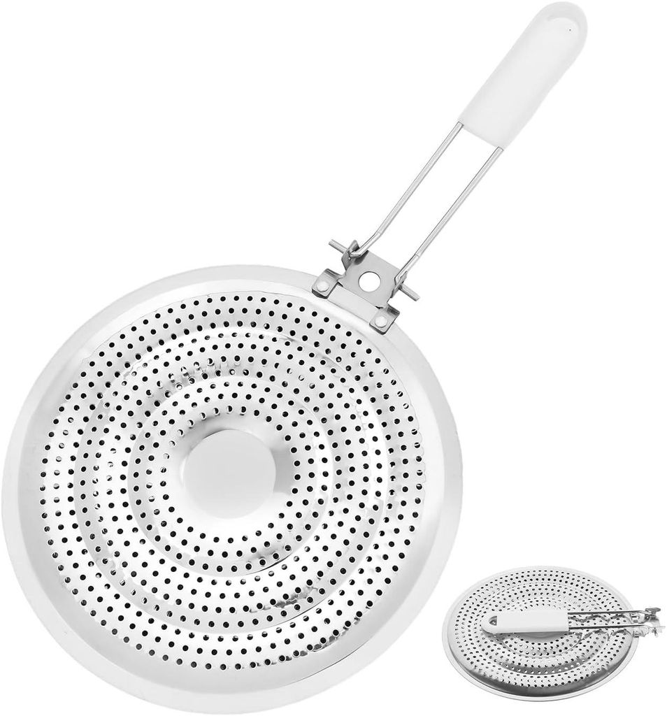 Doppellagiger Wärmeverteiler – 20,5 cm – Edelstahl – Gas/Elektro – Simmerplatte