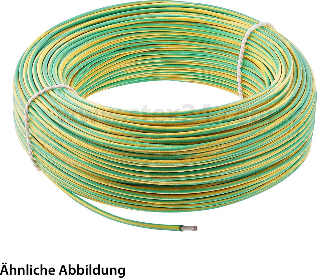 LAPP SiF 1X0,75 mm² GNYE (verde/giallo) Cavo singolo in silicone verde/giallo AD 2,4 mm Confezione da 100,0 metri Tensione nominale Uo/U 300 V/500 V -