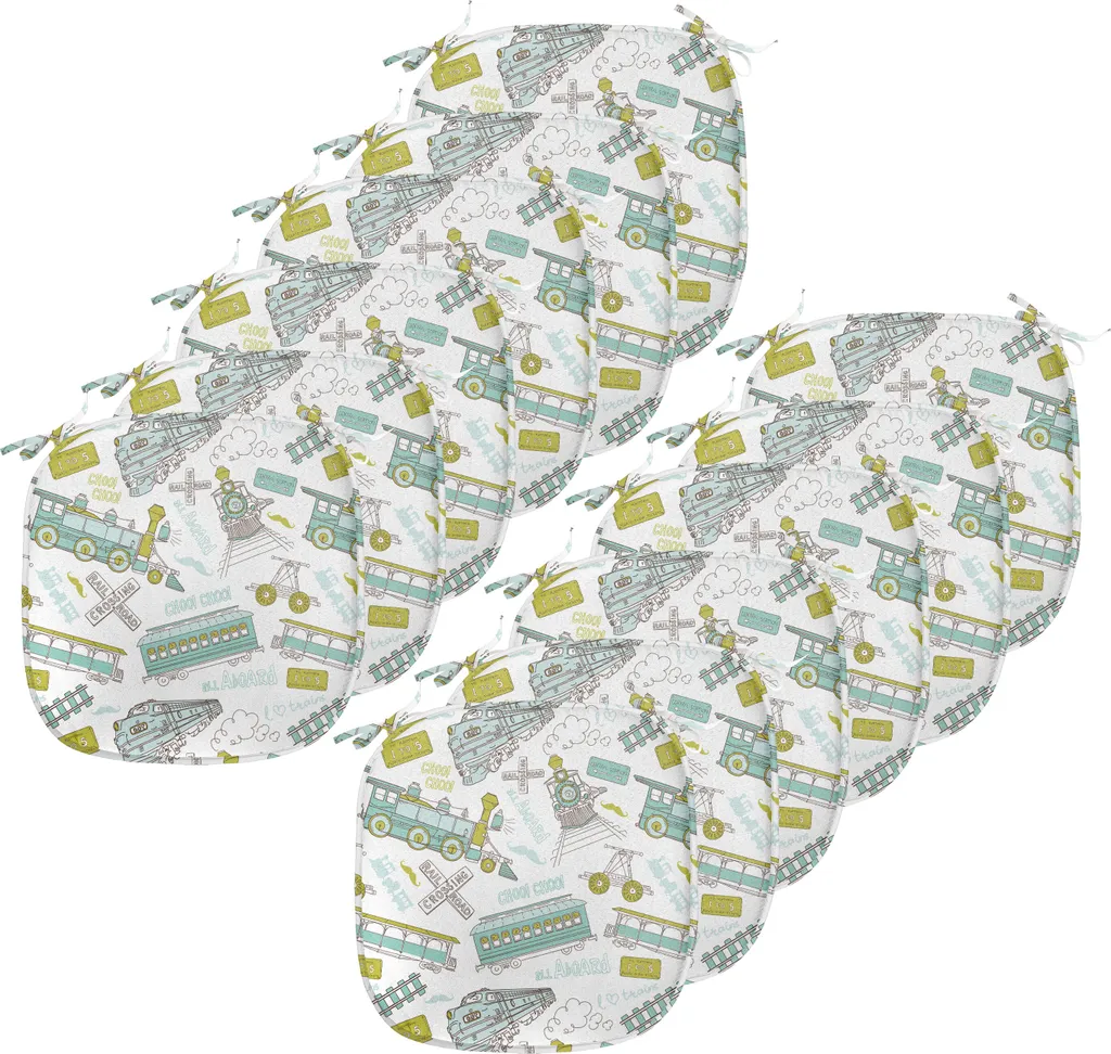 Cuscini Sedie 40x40 Impermeabili ABAKUHAUS Childish Zug - Set 12 Pezzi