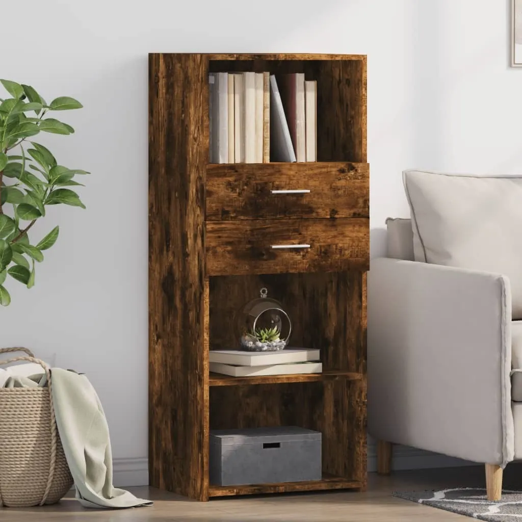 Maison Exclusive Credenza Alta Rovere Affumicato 50x42,5x124 cm - Elegante