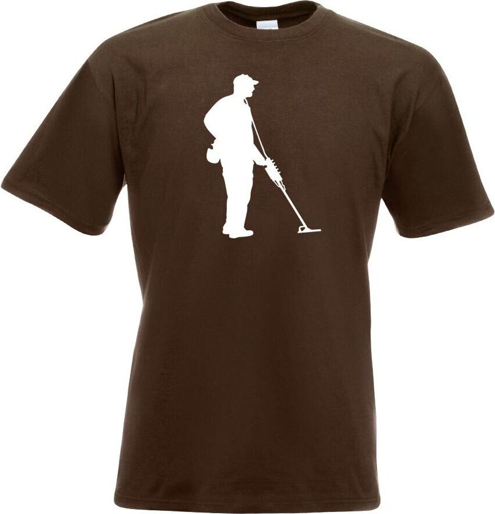 Kiwistar - T-Shirt - Chocolate - Metalldetektor Schatzsuche Motiv Bedruckt Funshirt Design Print - mit Motiv Bedruckt - Funshirt Design - Sport - F...
