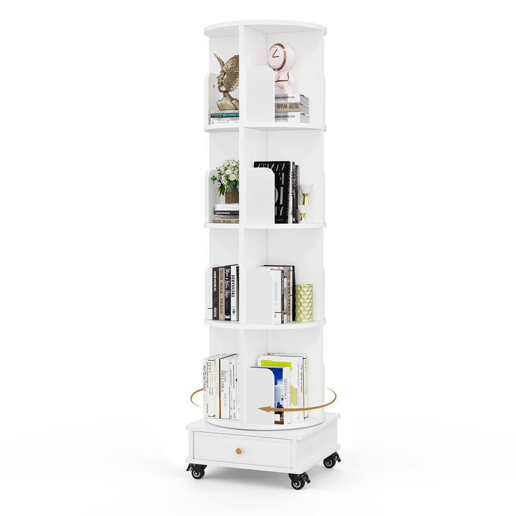 Bibliothèque pivotante avec roulettes Étagère pivotante Image du produit 