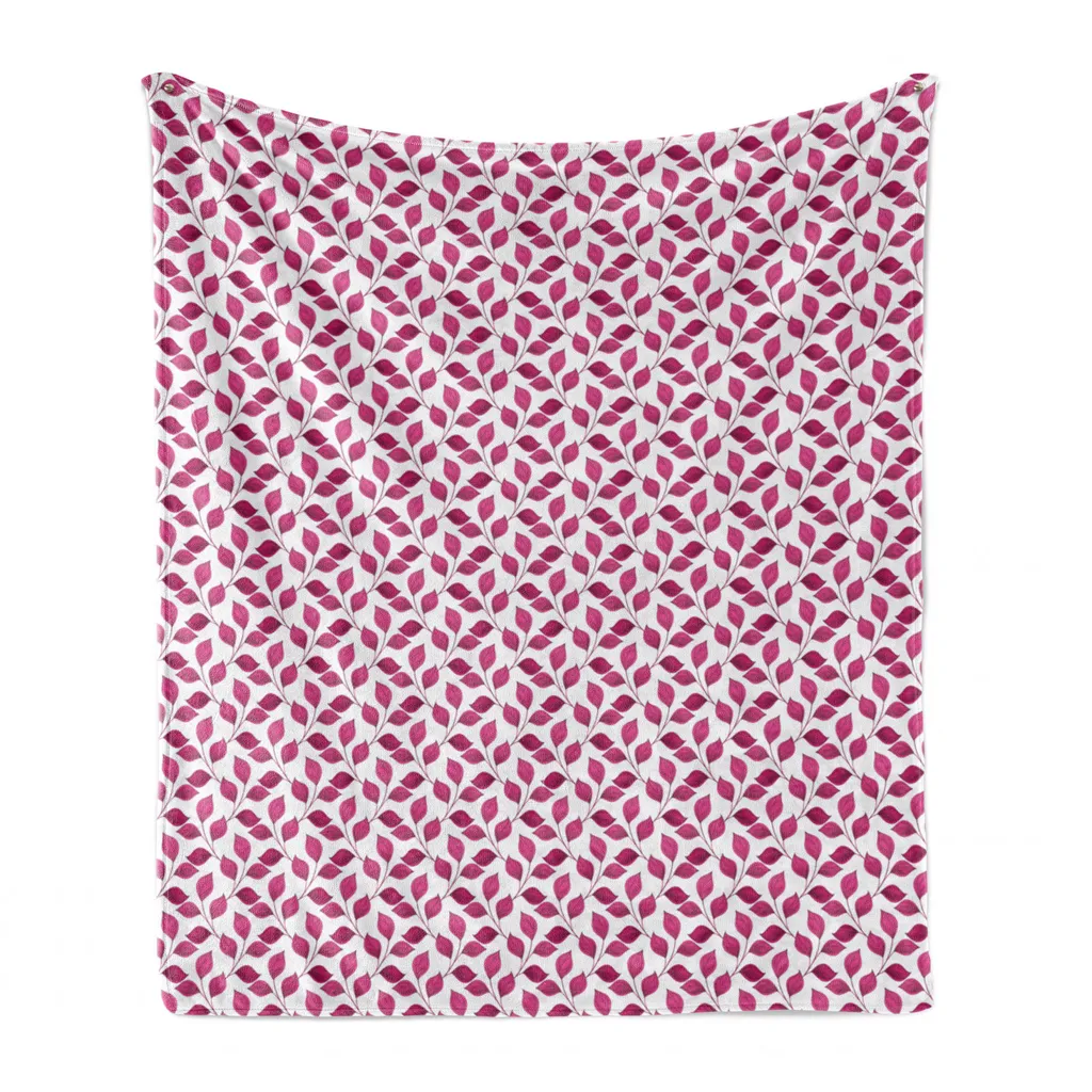 Coperta Peluche ABAKUHAUS 125x175 - Flanella Lavabile Fiori Rosa