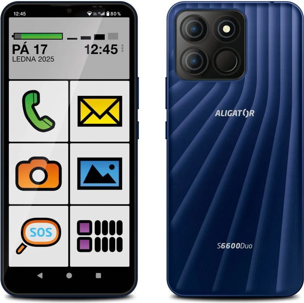 Smartphone Senior Aligator S6600 4/64GB Blu: Display 6.6" e GPS SOS