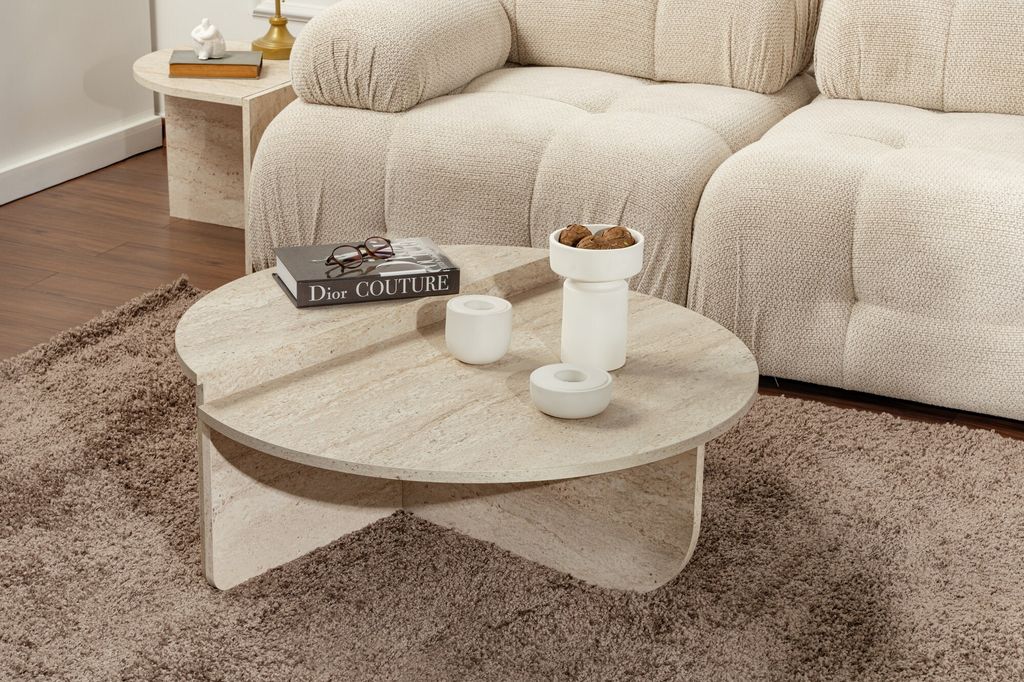 Skye Decor, Orion - Travertine, Couchtisch, Travertin, 100 Produktbild 4