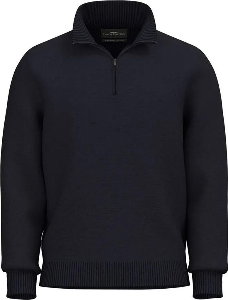 Fynch Hatton Supersoft Halbzippullover Blau L Herren Blau L