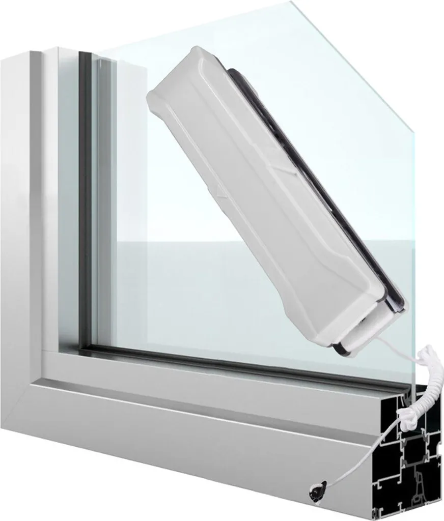 Laver les vitres en hauteur avec ce nettoyeur magnétique blanc 8-15 mm
