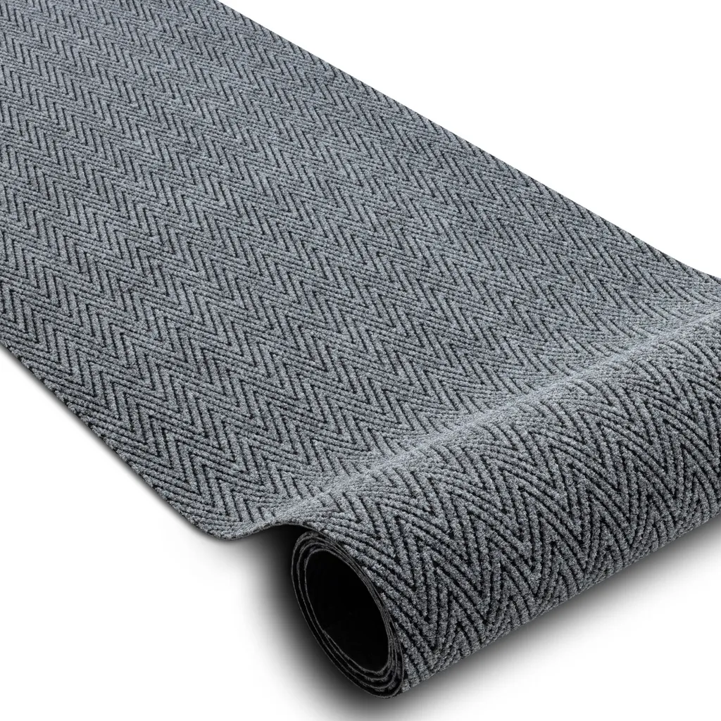 Tapis de sol zigzag gris 100x520 cm : solution anti-glissade