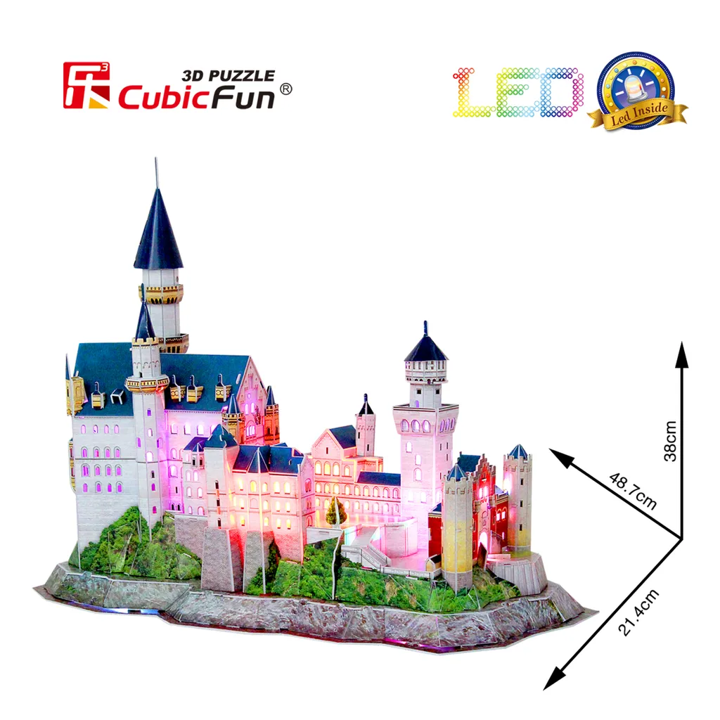 Puzzle 3D Château de Neuschwanstein éclairage LED Intégré 128 Pièces