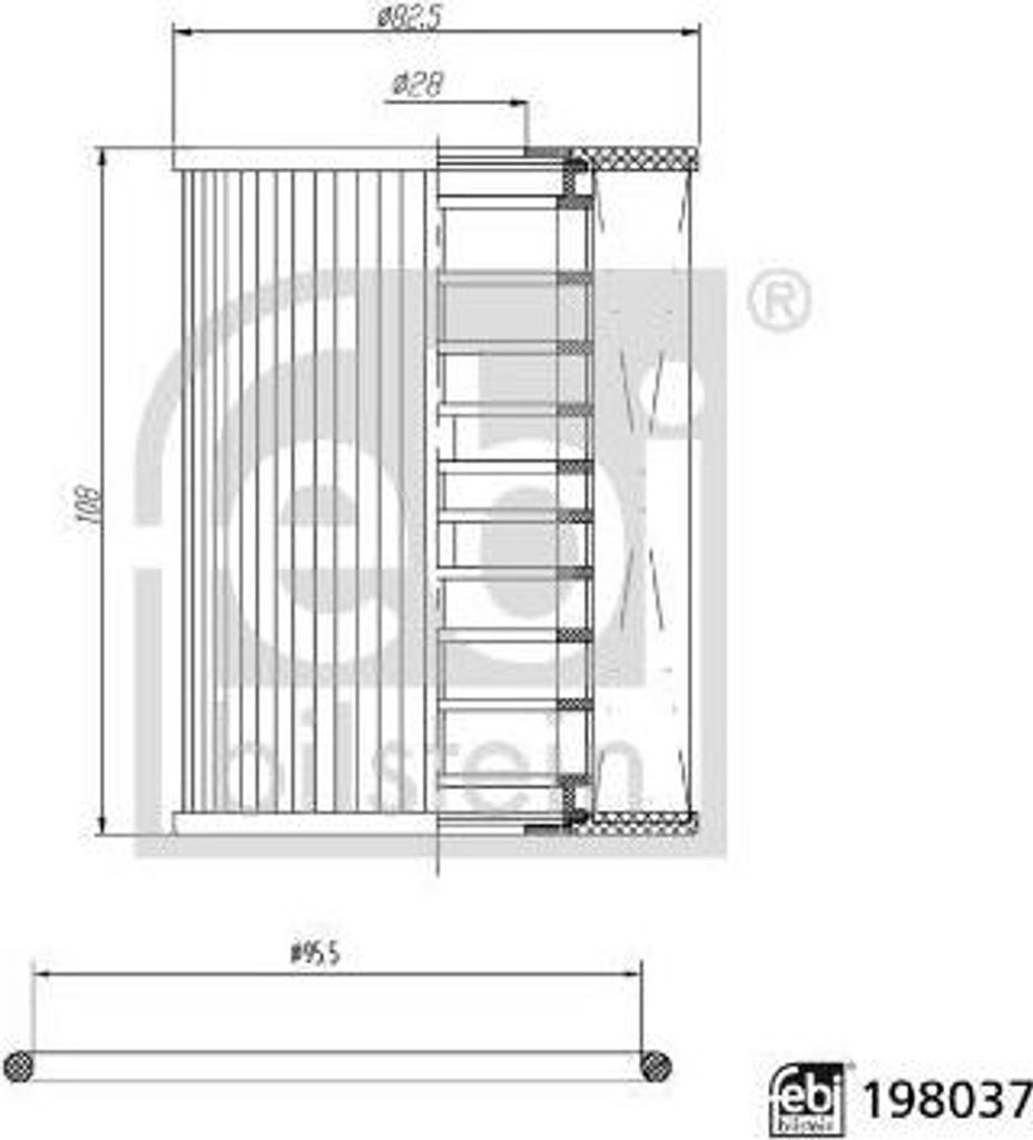 Ölfilter FEBI BILSTEIN 198037 Filtereinsatz für PORSCHE Cayenne (9PA) Cayenne (92A) Macan (95B) PANAMERA 911 (997) 911 Cabriolet (997)