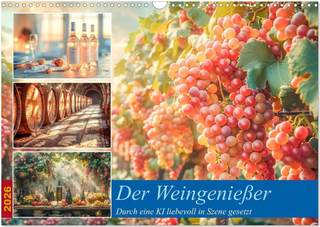 Der Weingenießer (Wandkalender 2026 DIN A3 quer), CALVENDO Monatskalender