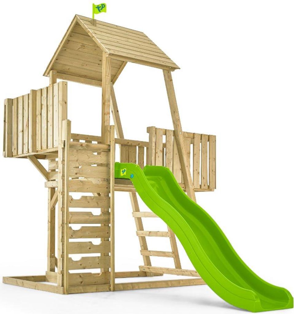 Spielturm mit Rutsche KINGSWOOD braun