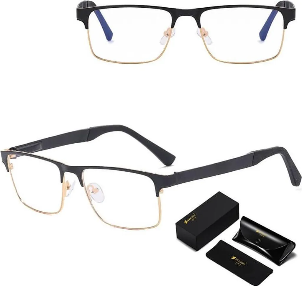 Occhiali Computer STL37G Grigio Trasparente - Filtro Luce Blu Fashion
