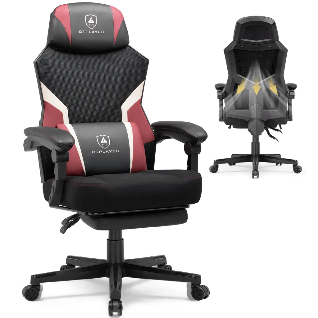 Poltrona Gaming GTPLAYER Rosso Tessuto: Relax e Studio in Casa - 2