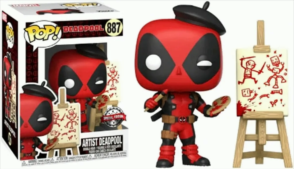 Funko Pop Deadpool Artiste Marvel 30ème Anniversaire Figurine 9 cm