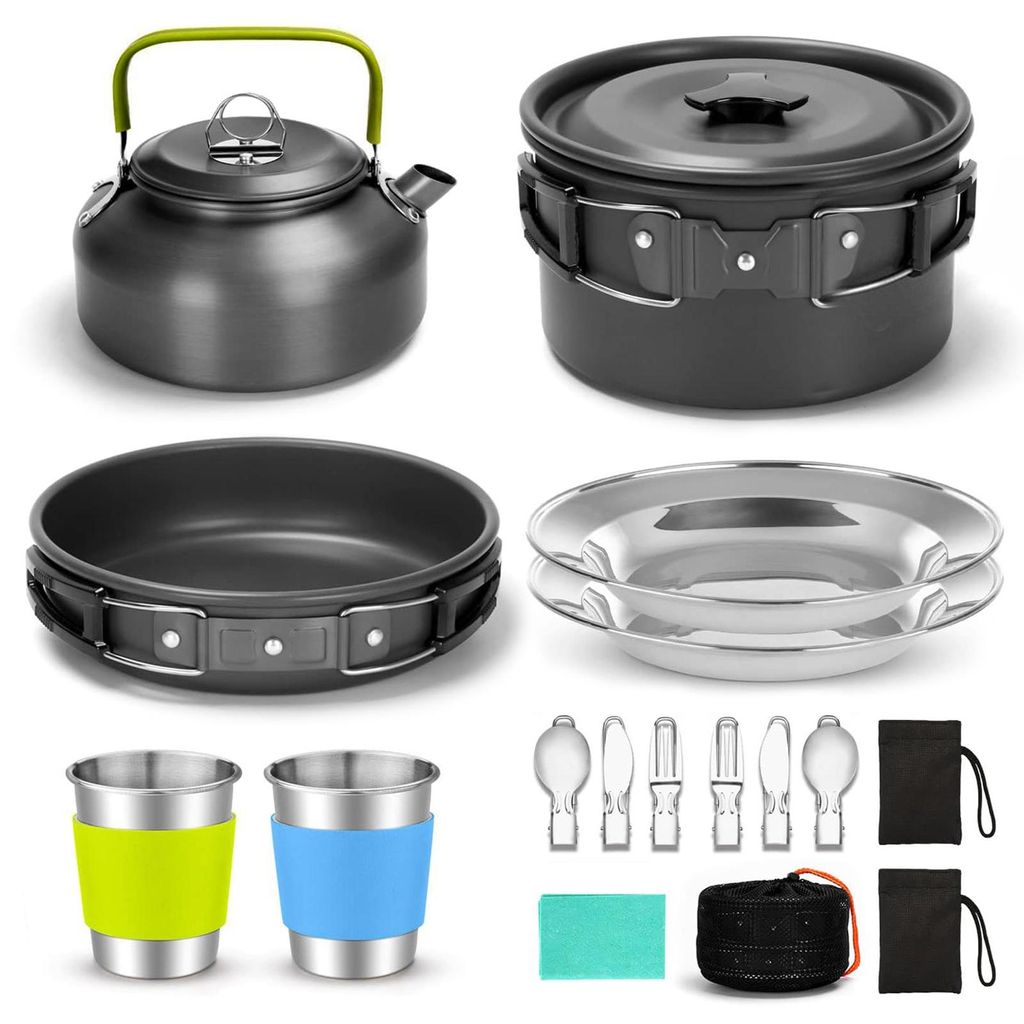 15-teiliges Camping Kochgeschirr Set, Faltbare Camping Produktbild 