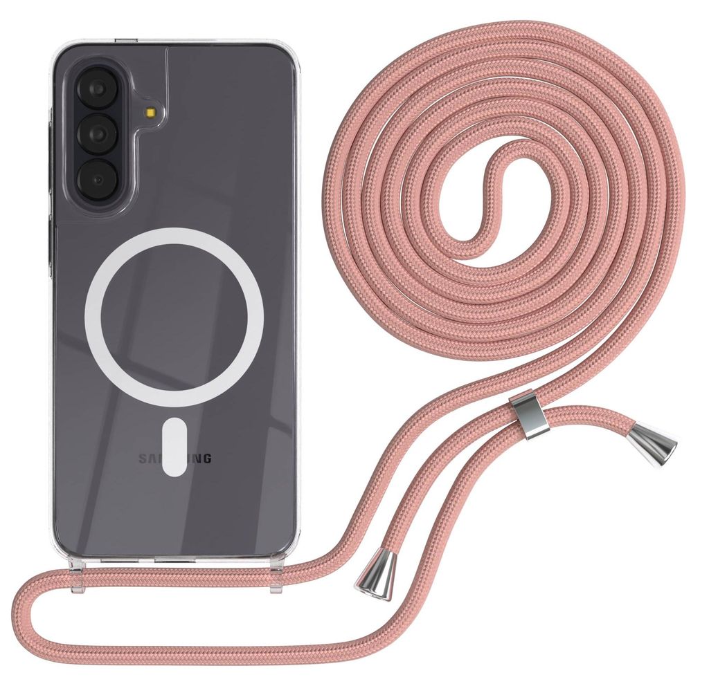EAZY CASE - Handykette kompatibel mit Samsung Galaxy A57, Kette zum Umhängen, Handyhülle stoßfest, Silikonhülle mit Band, Transparente Hülle, ...