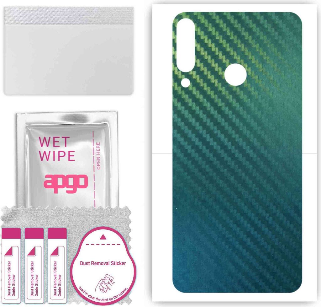apgo Rückseite Schutzfolie, Skin, kompatibel mit Tecno Pouvoir 3 Plus, Hinten Displayschutzfolie aus Vinylfolie, kratzfest, einfache Montage - Koh...