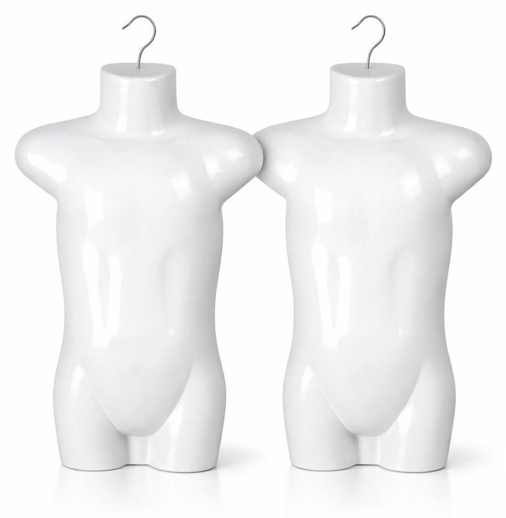 2 torses d'enfant blancs de 53 cm – demi-coques en Image du produit 