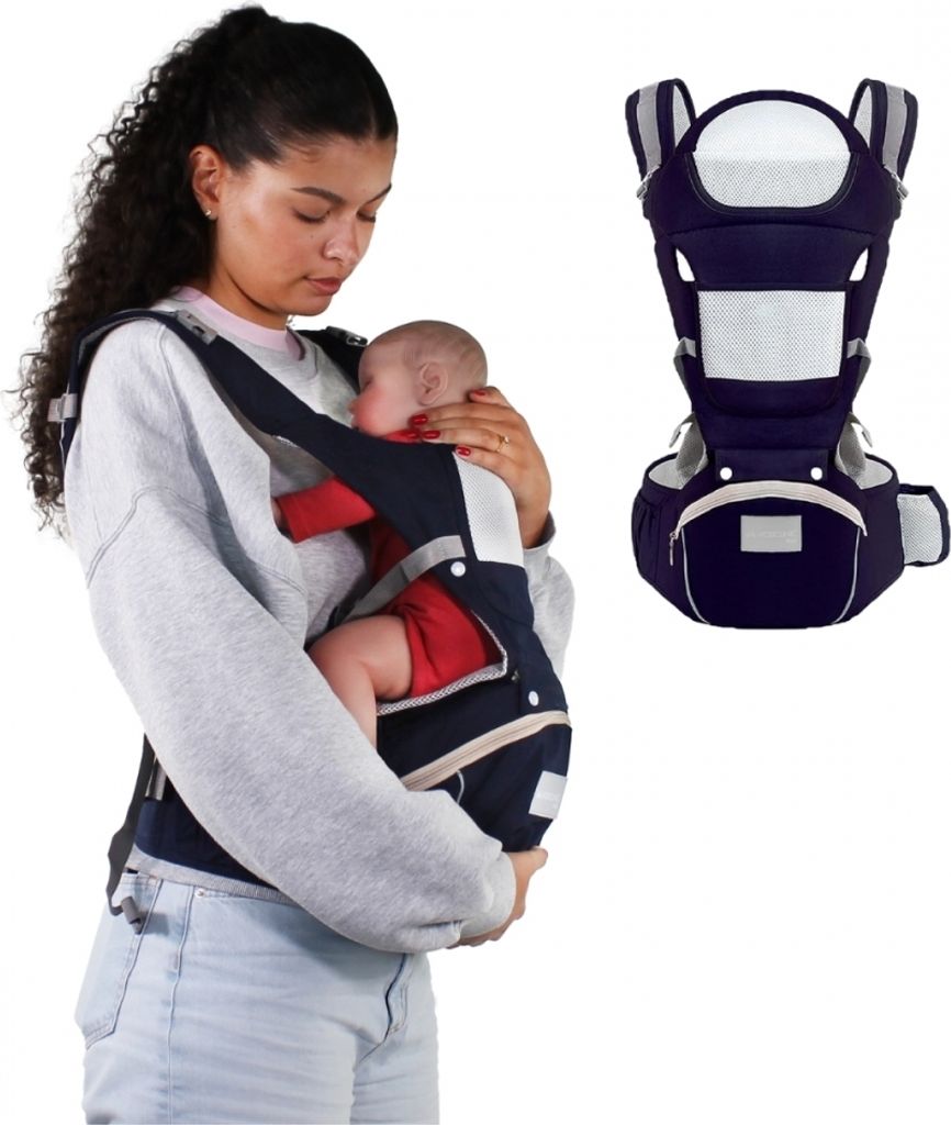 Mobiclinic Kids, Babytrage, 6 in 1, Moley, Mehrpositionale, Faltbar, Weiches Premium-Baumwolle, 0-36 Monate, Für Neugeborene und Kinder