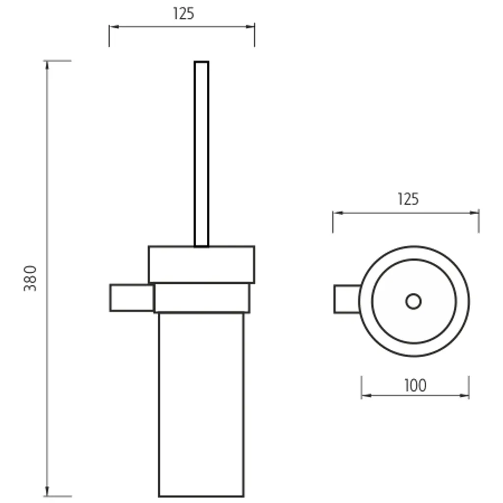 Pot à balai brosse de WC design blanc Bormo avec manche ergonomique
