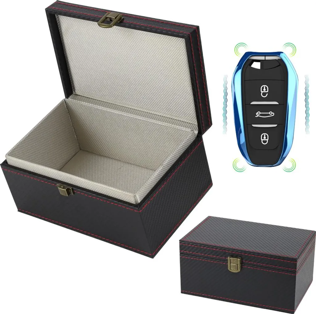 Cage de Faraday XXL pour Clés - Boîtier Anti-Piratage Signaux 19x12x9 cm