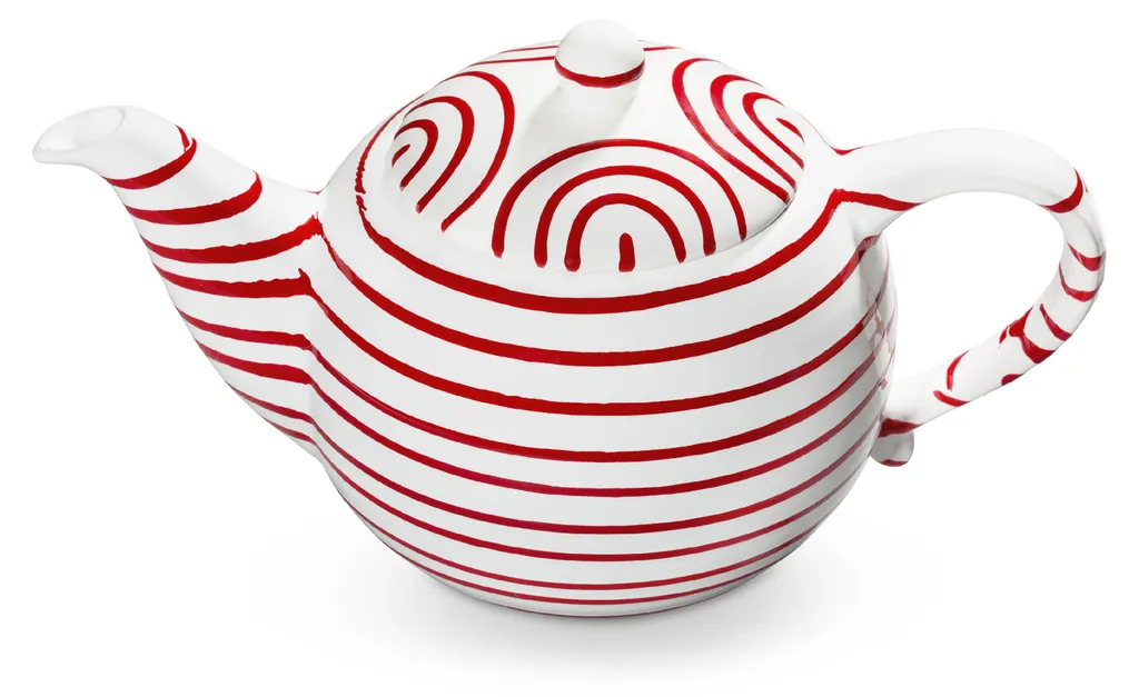 Gmundner Keramik Rotgeflammt Théière 1,5L - Poterie Autrichienne Design