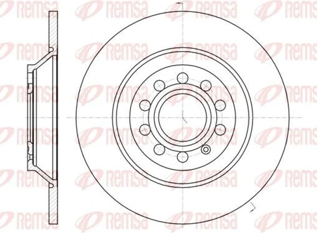 Disque de frein REMSA 61207.00 haute résistance - Spécial Audi A6 4F