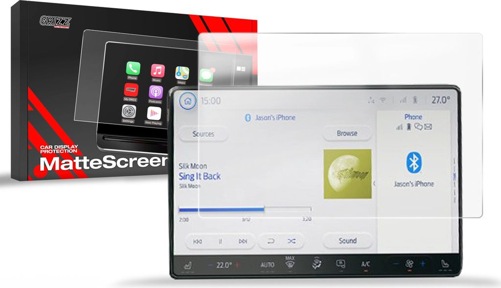Matte GrizzGlass CarDisplay Schutz Ford Transit 12" (2024-2025)
