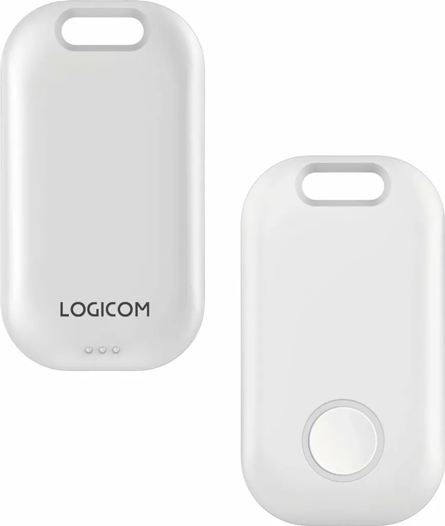Logicom LogiTrack - Accessorio di localizzazione compatibile con iOS e Apple Find My (230 mAh)