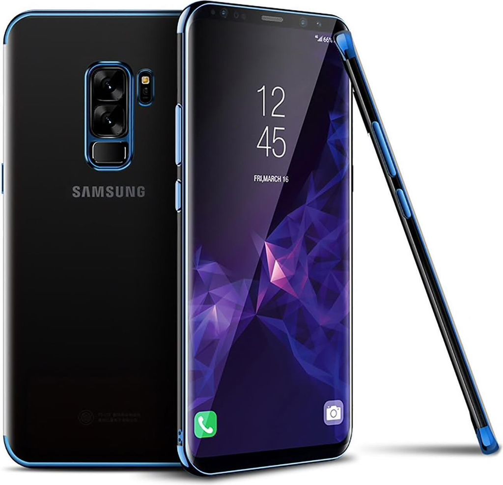 Conie Silikon Schutzhülle für Samsung Galaxy J5 2017 Tasche Case Cover Bumper Hülle Rand in Blau