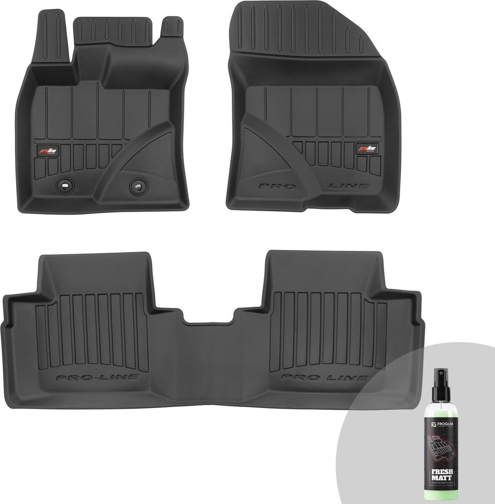 FROGUM ProLine 3D Gummimatten Exklusiven Auto Fußmatten Autofussmatten für Toyota Avensis III 2009-2018