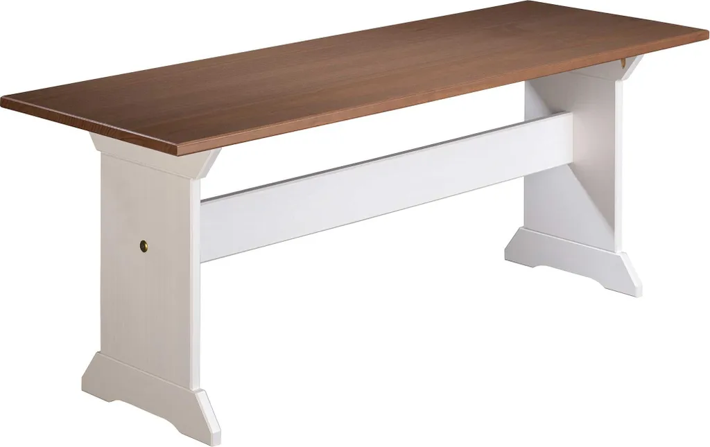 Banc WrightC blanc/marron : la solution gain de place pour votre entrée