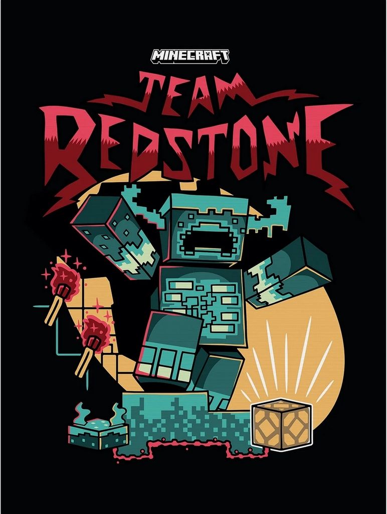 Minecraft - Leinwanddruck "Team Redstone" PM11219 (80 cm x 60 cm) (Bunt)