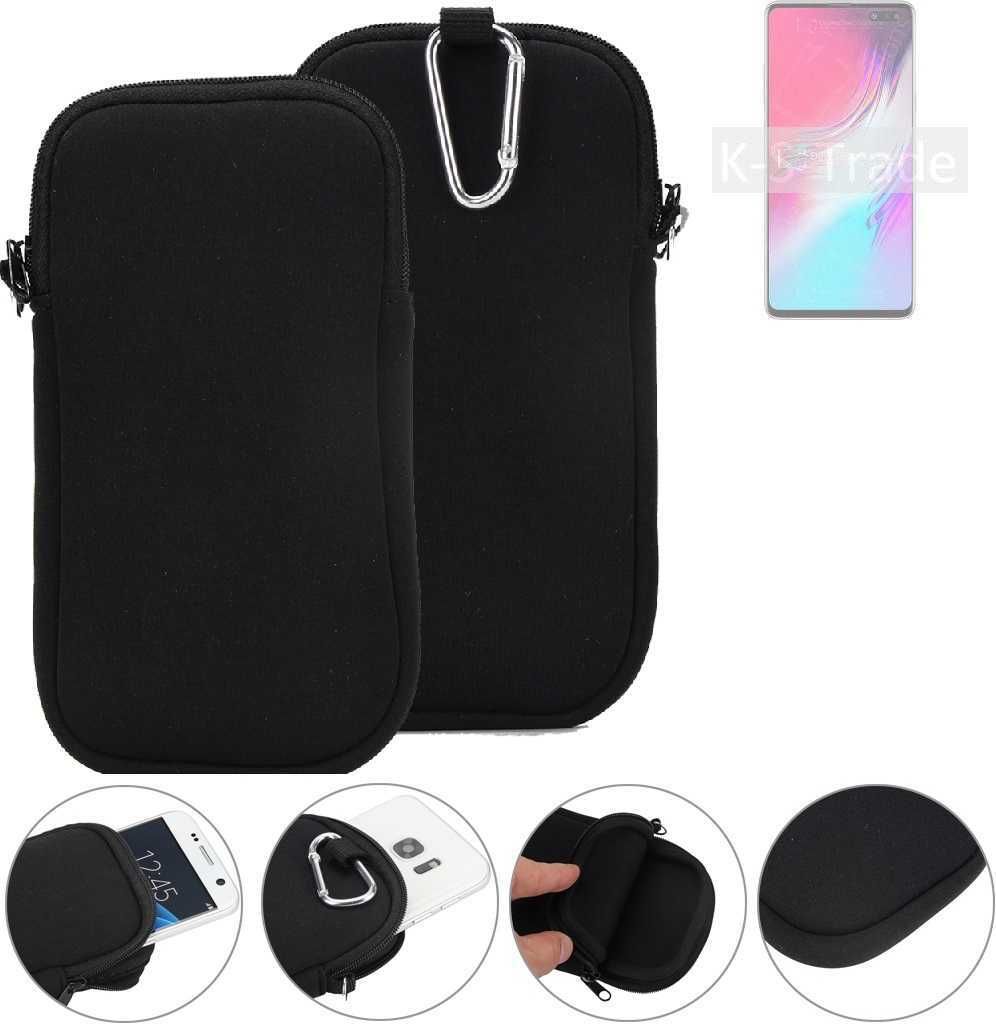 K-S-Trade Neopren-Hülle Handyhülle kompatibel mit Samsung Galaxy S10 5G Exynos Schutzhülle Neoprenhülle Sleeve Schutz-Hülle Gürtel Tasche Case