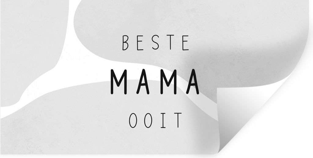 MuchoWow Wandtattoo Wandsticker Wandaufkleber Sprichwörter - Zitate Beste Mutter aller Zeiten - Beste Mutter - Schwarz und Weiß 160x80 cm Selbs...