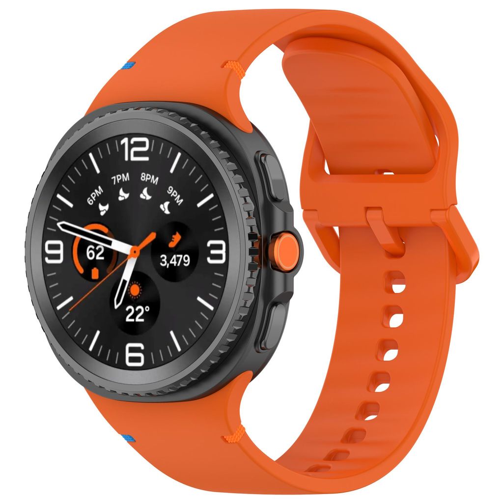 FFO2World Silikon-Sportarmband kompatibel mit Samsung Galaxy Watch 8 (40/44 mm / 46 mm Classic) – Weiches Ersatzband für Alltag & Fitness – Or...
