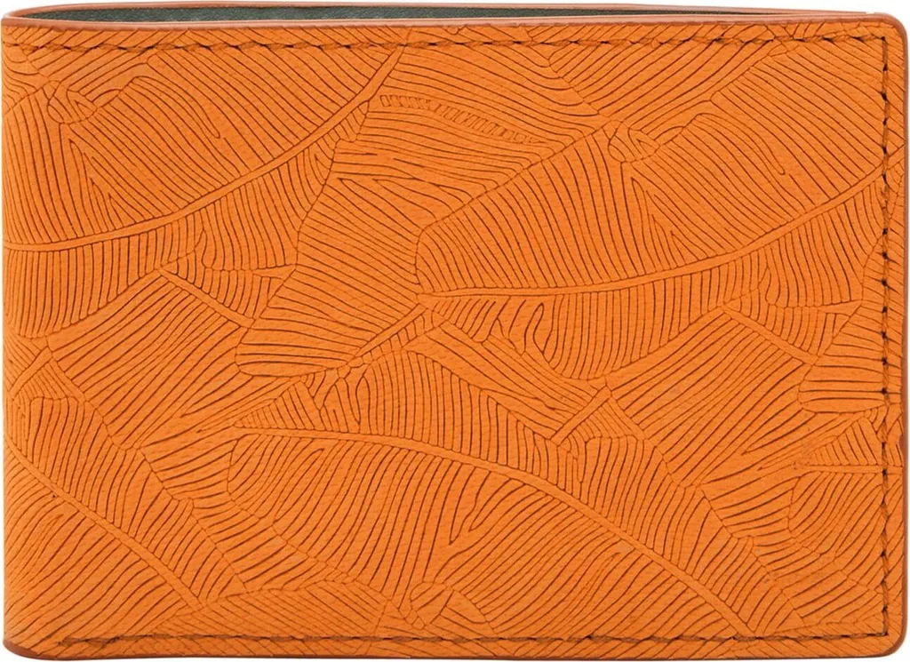 Recensione Fossil Bronson Bifold: Portafoglio Sottile Arancione Pelle