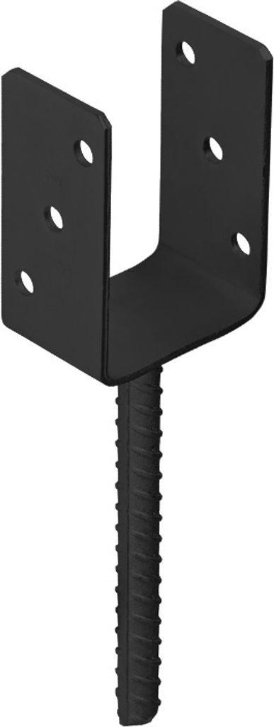 Domax U-Pfostenträger Pfostenanker PS 80UC 81x120x4 mm schwarz 1 Stk.