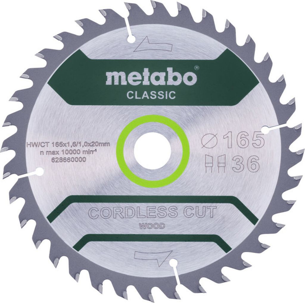 Metabo 628660000, Holz, 16,5 cm, 2 cm, 1 mm, 1,6 mm, Metabo Produktbild 
