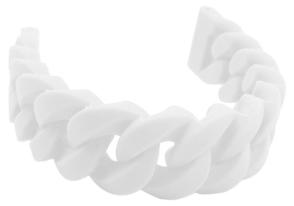 s. Oliver | Uhrenarmband 16mm Silikon weiß gleichlaufend Produktbild 