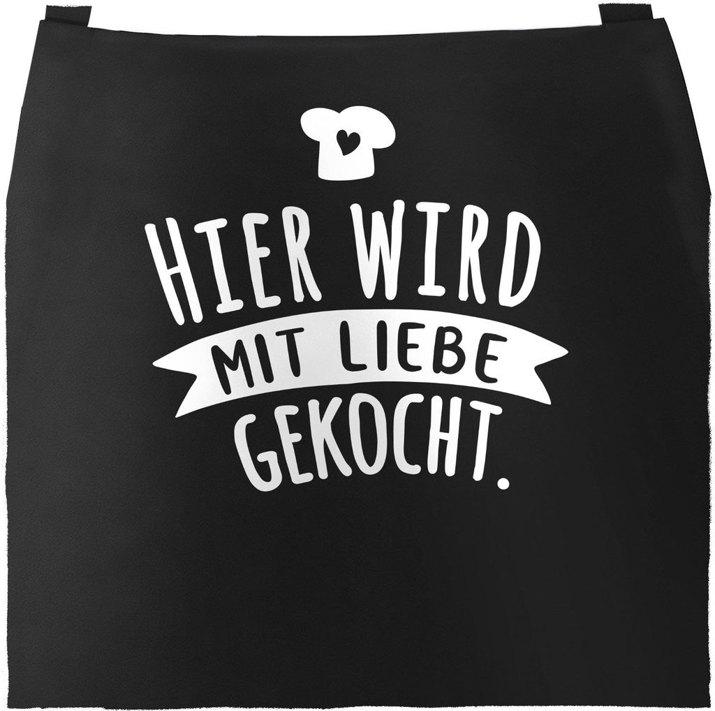Kochschürze Männer Frauen Hier wird mit Liebe gekocht Produktbild 
