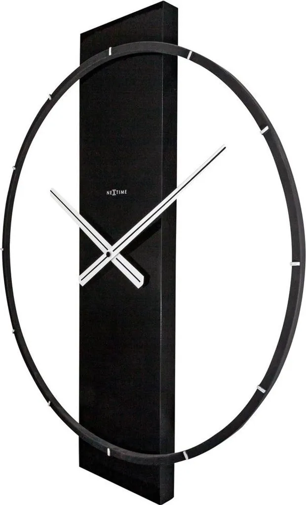 Grande Horloge Murale Décorative Noire Carl - Style Chic et Moderne