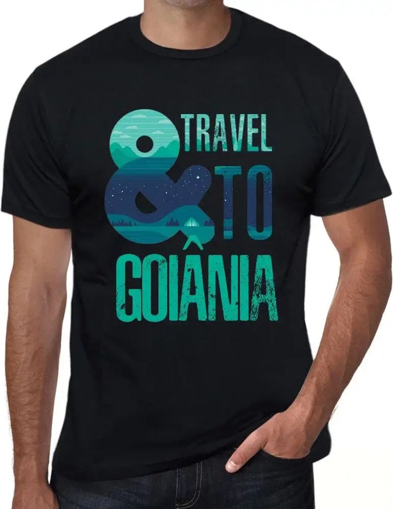Herren Grafik T-Shirt Und Reisen nach Goiânia – And Travel To Goiânia – Öko-Verantwortlich Vintage Jahrgang Kurzarm Lustige Druck Geburtstag...