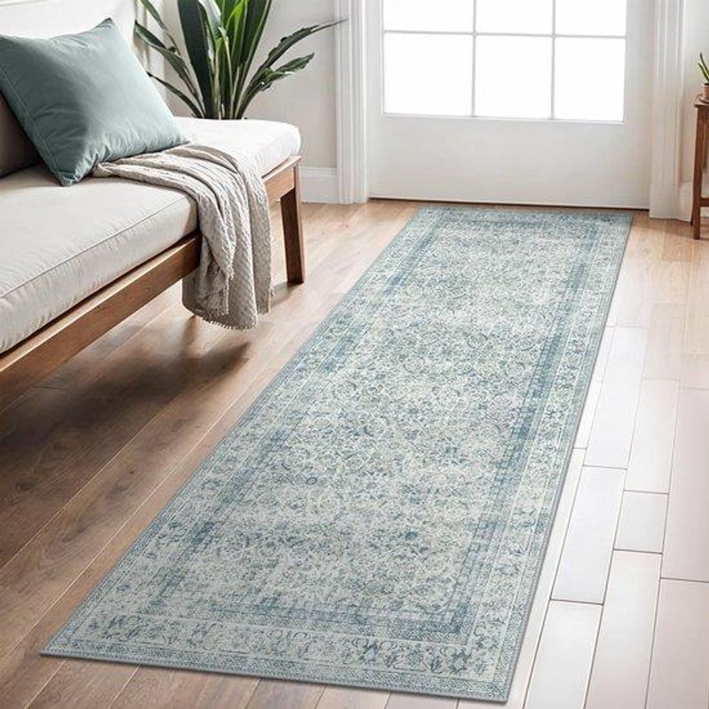 Vintage Wasbares Antislip Vloerkleed 80x300cm für Wohnzimmer