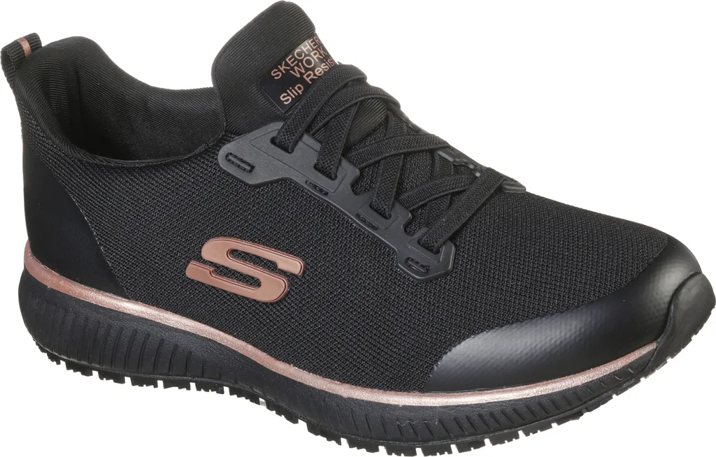 Skechers Squad SR Antidérapantes Noir Rose - Sécurité et Confort Total