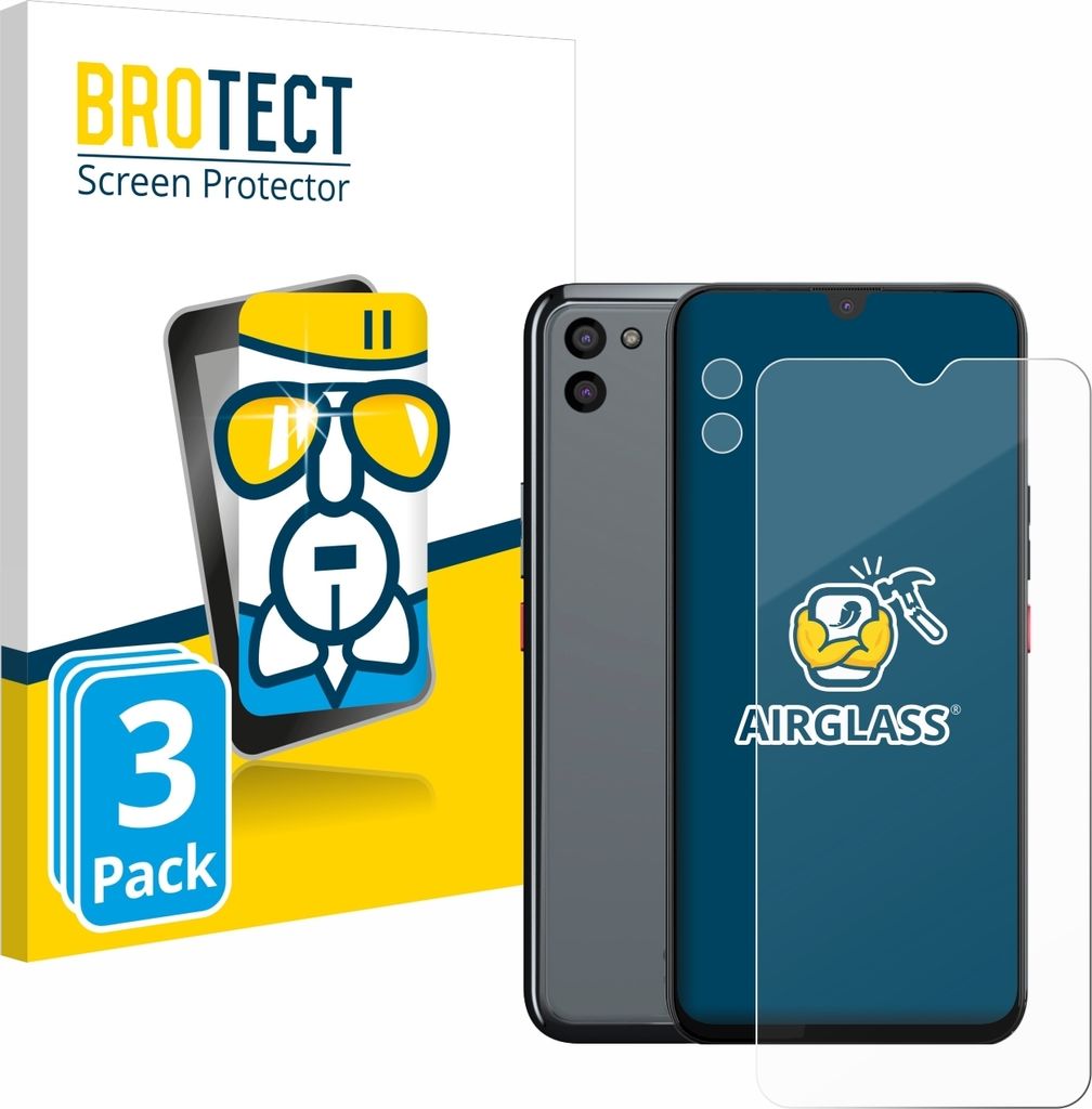 3x BROTECT Schutzglas für Gigaset GS5 PRO SE (Display+Kamera) Schutzfolie Panzer Folie Glas Display Schutz klar