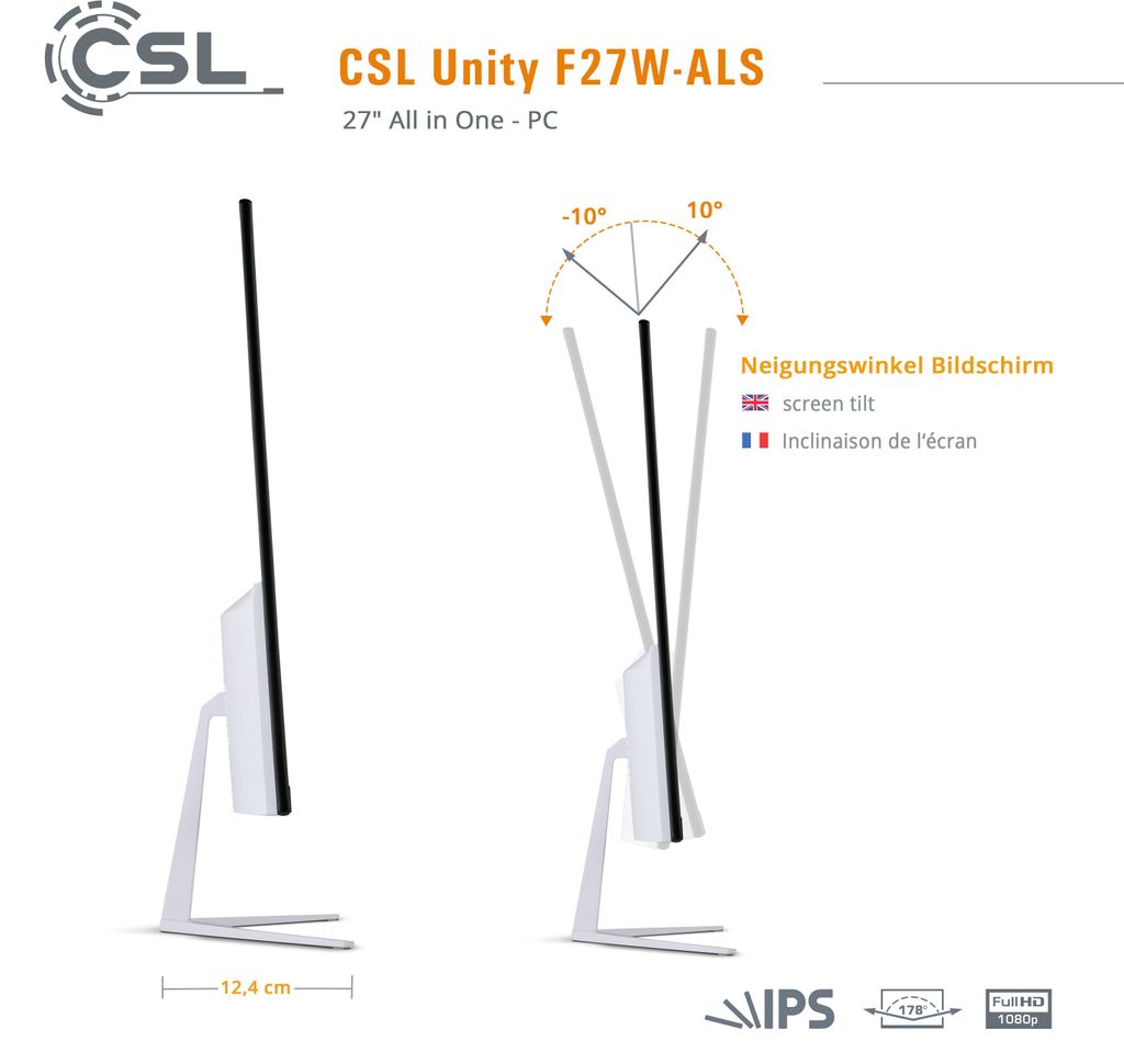 All-in-One-PC CSL Unity F27W-ALS / 2000 GB / 32 GB RAM / Produktbild 3