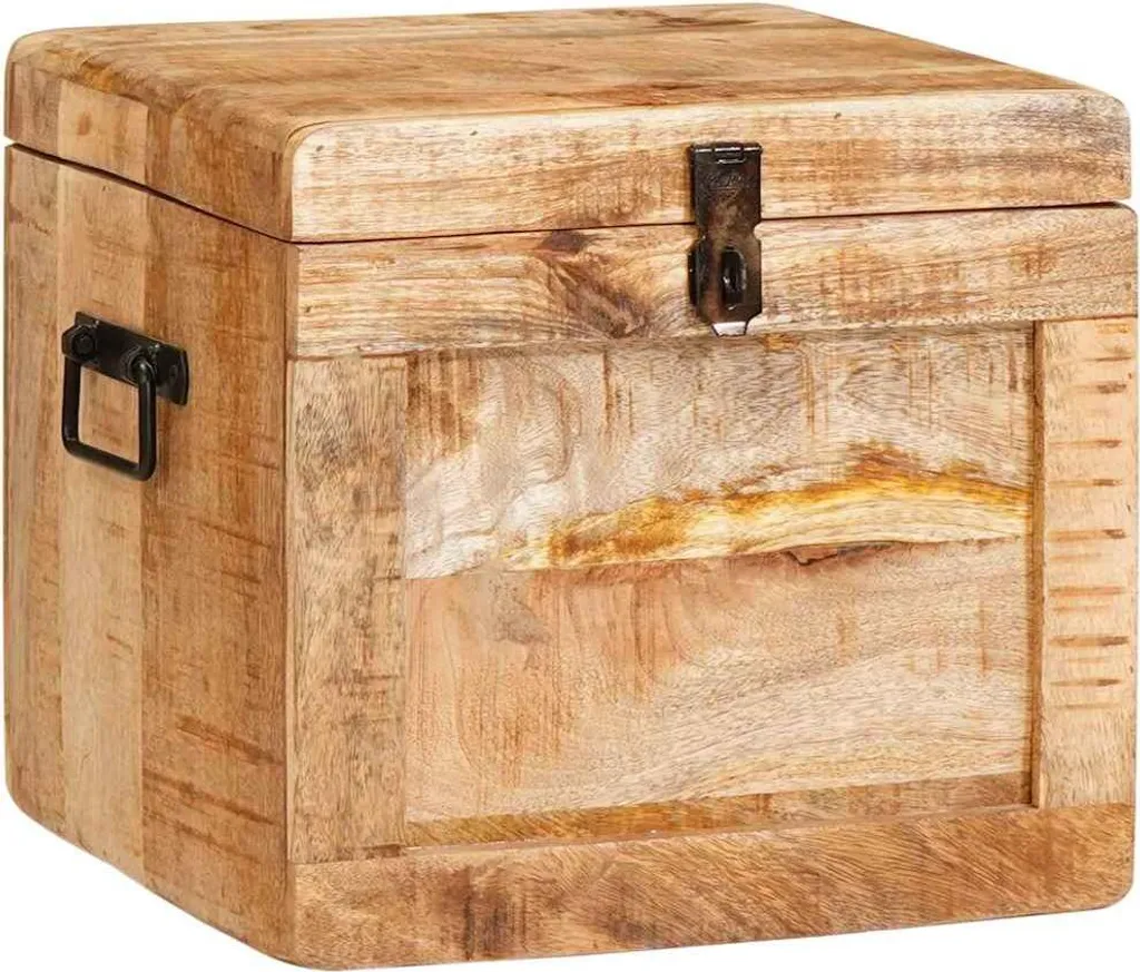 Meuble d'Appoint de Rangement pour Salon en Bois de Manguier et Porte